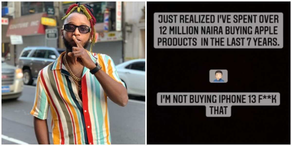 Are you broke: Mixed reactions as Yung6ix makes financial decision not to buy iPhone 13