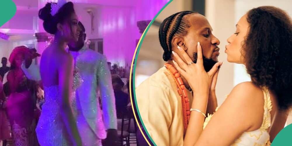 BBNaija Omashola asks fans who owns money he and his wife were sprayed at their wedding.