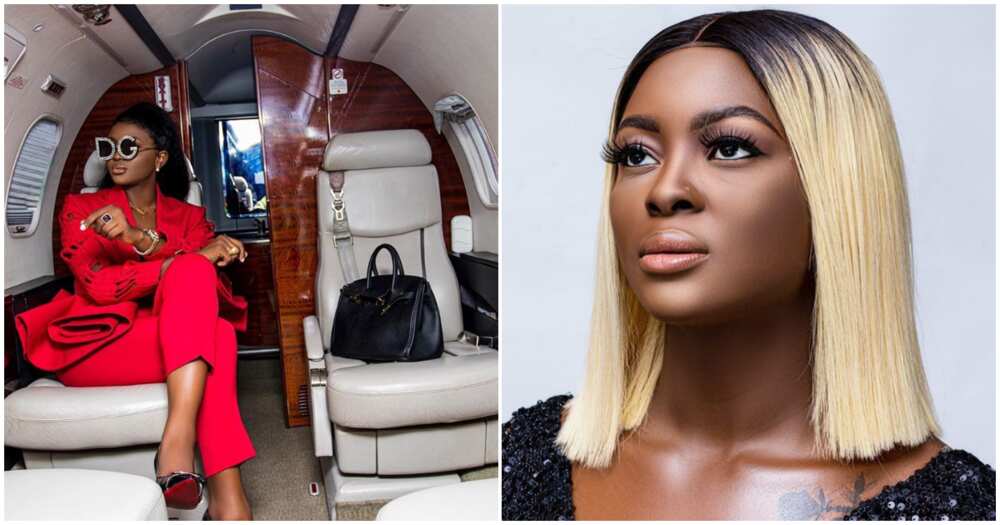Boss lady move: BBNaija's Ka3na flies private jet to homecoming event in Port Harcourt