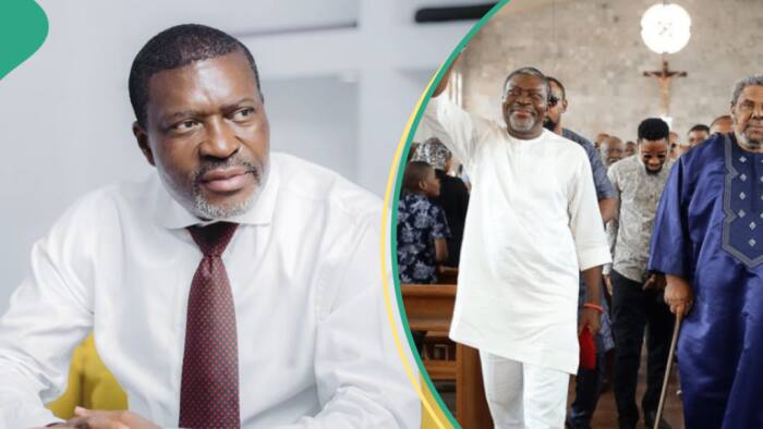 Kanayo explains why he is a senior to Pete Edochie in Nollywood, video stirs reactions