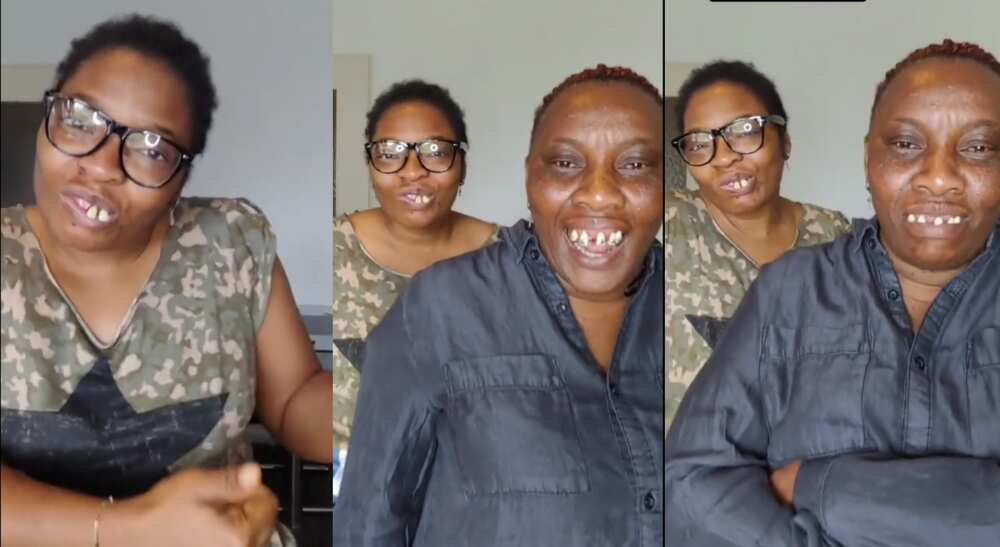 Photos of a lady who has a striking resemblance with her mother.