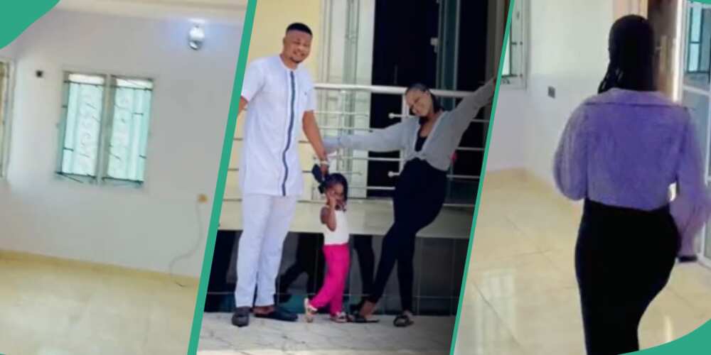 Nigerian lady celebrates as she builds house with husband