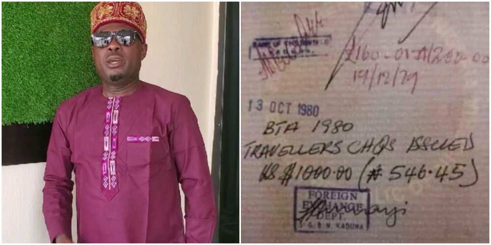 Kunle Afod stirs reactions as he shares a document showing when $1000 was N546
