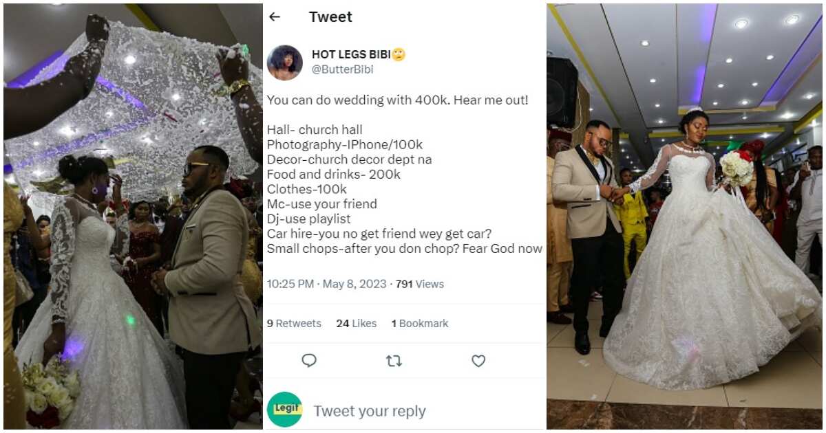 Smart lady explains how Nigerians can do wedding with just N400k, shocks many