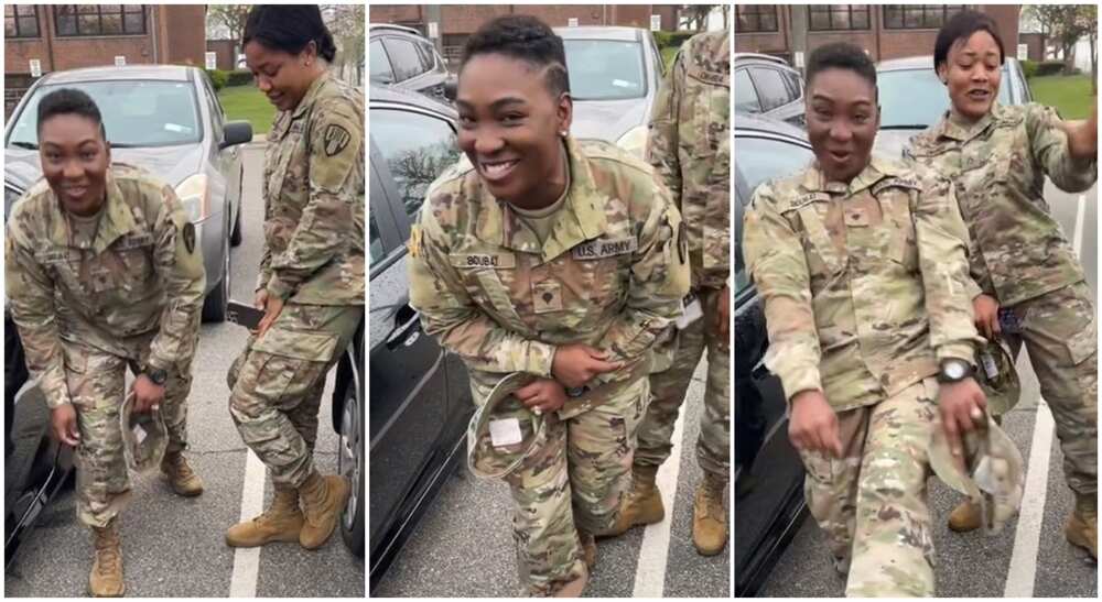 Photos 2 female soldiers who look beautiful.