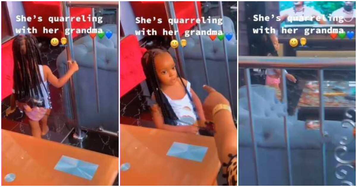 Video shows little Nigerian girl in big undies walk out on her grandma after being accused of stealing money