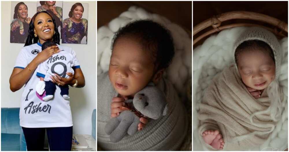 Photos of Biola Adebayo and her baby, Asher