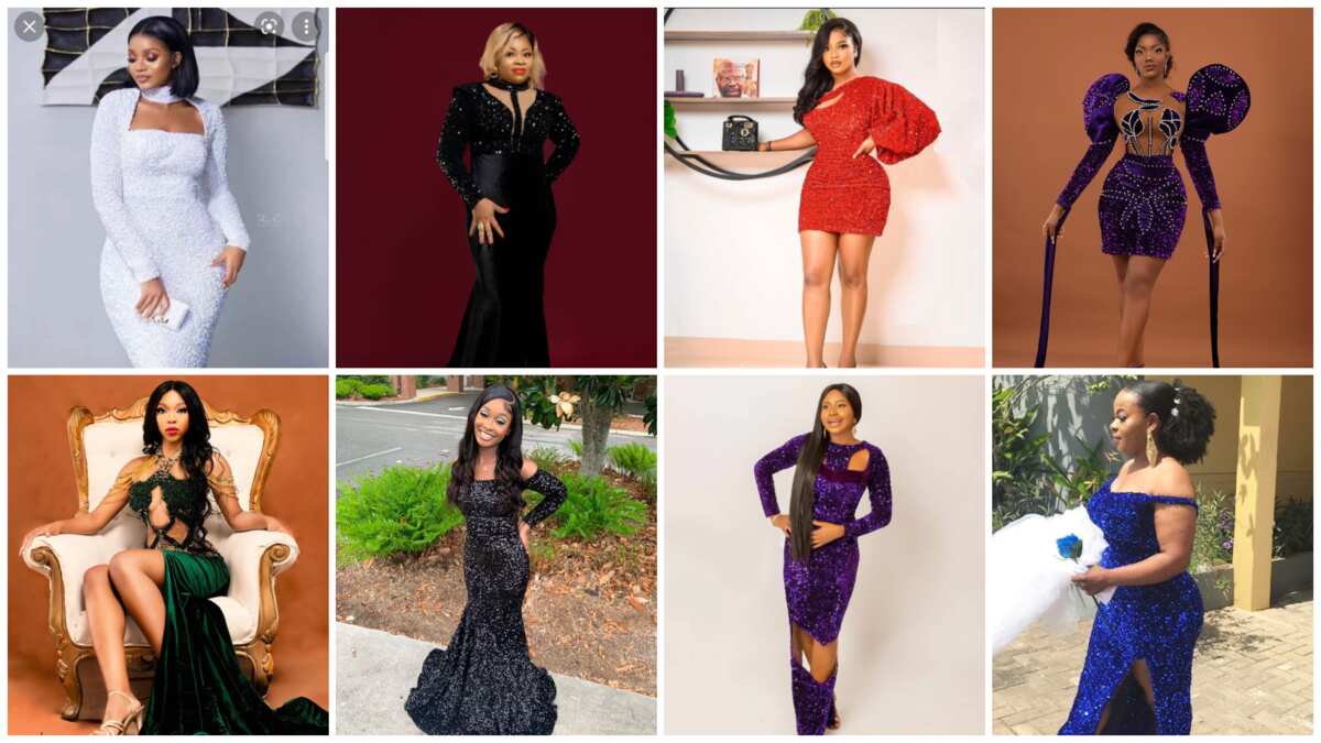 Nigerian velvet gown styles sale