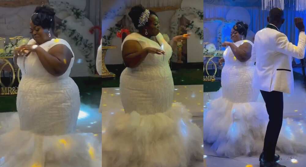 Photos of a bride who is blessed with a plumpy body.