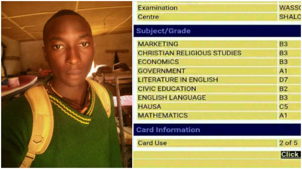 WAEC 2023/Man scored D7 in literature.