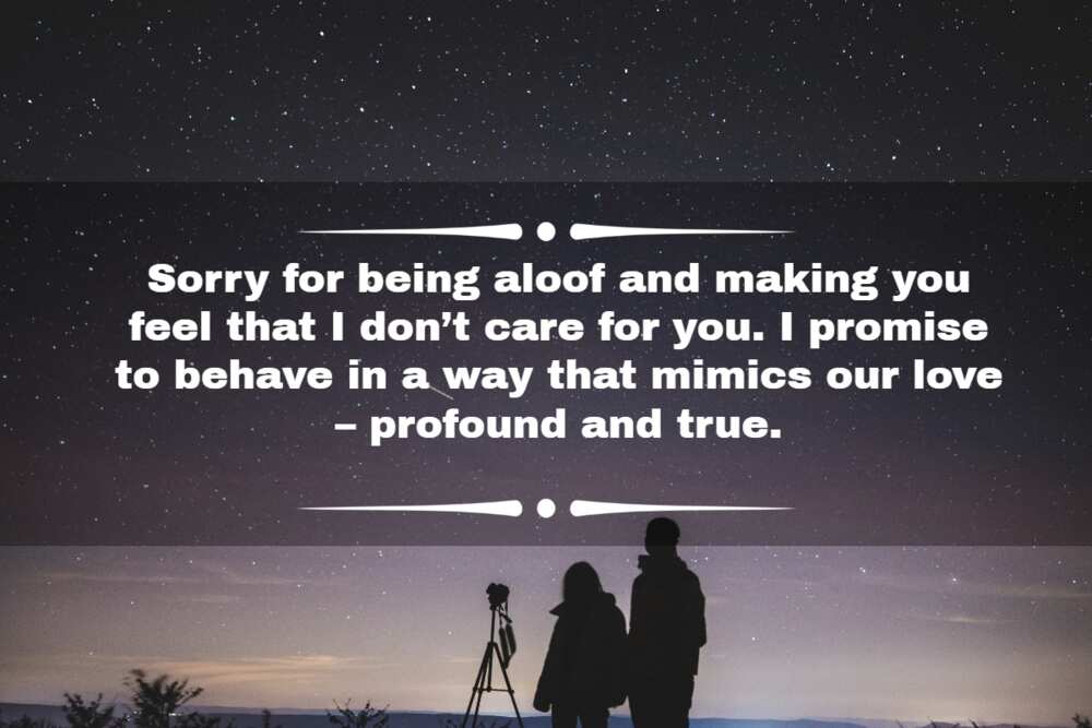 How do you say sorry in a romantic way?