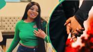 “Who says it’s not Lamba?” BBNaija’s Queen Mercy gets engaged, hides face of man as she shares news