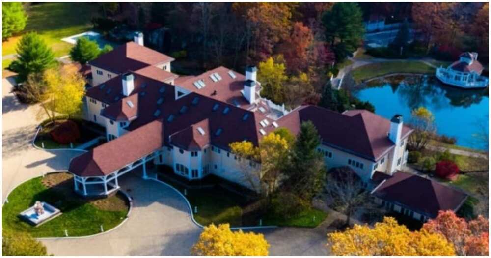 Aerial view of the house Aerial view of the house