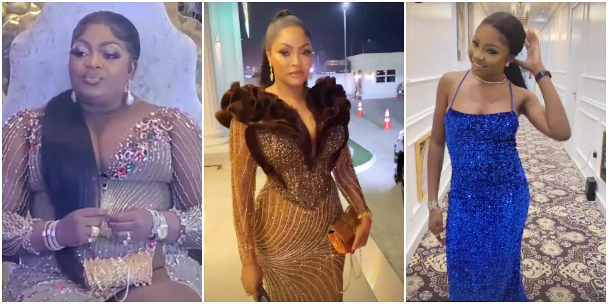 Oba Elegushi's 1st queen and pretty daughter make grand entrance at Eniola Badmus' party