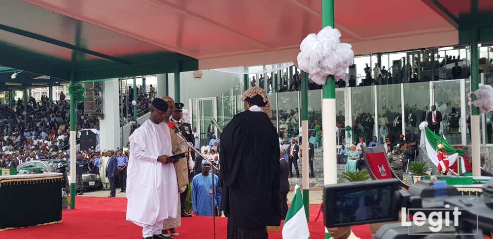 Just in: Vice President Yemi Osinbajo officially sworn in for 2nd term