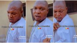 "Confess, who kissed you?" Nigerian lady questions her dad after seeing a stain on his cloth, involves her mum