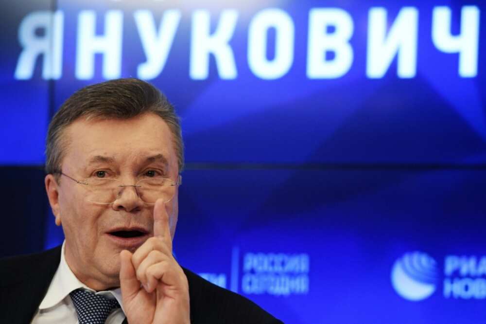 Ex-Ukrainian president Viktor Yanukovych, pictured here in Moscow in 2019, has been sanctioned by the EU