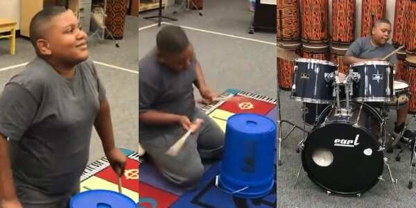 10-year-old gifted with a brand new drum set by his teacher after he lost his in a house fire
