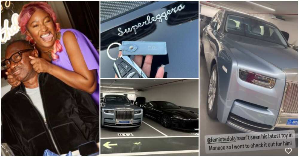 Singer DJ Cuppy and her dad's cars