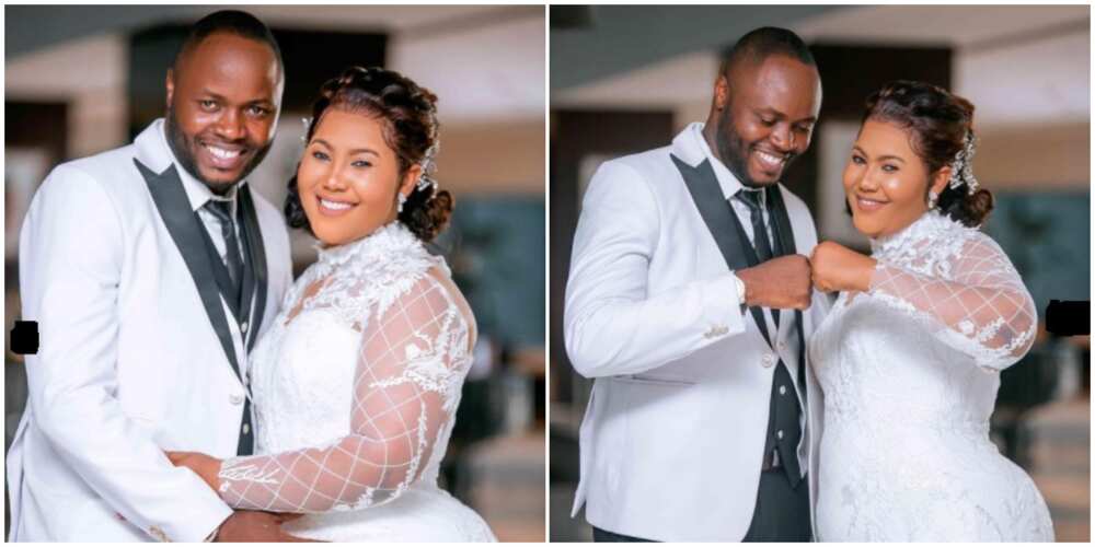 Wedding fashion: Bridesmaids ditch conventional bridal dress for beige pantsuits in trending photos