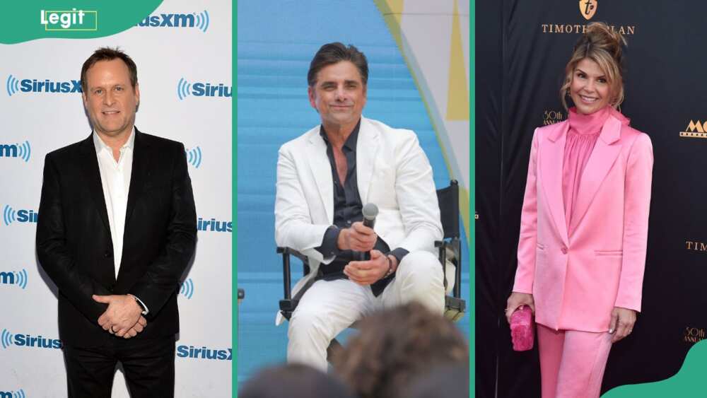 Full House cast members; Dave Coulier (L), John Stamos (C), and Lori Loughlin (R) at various events