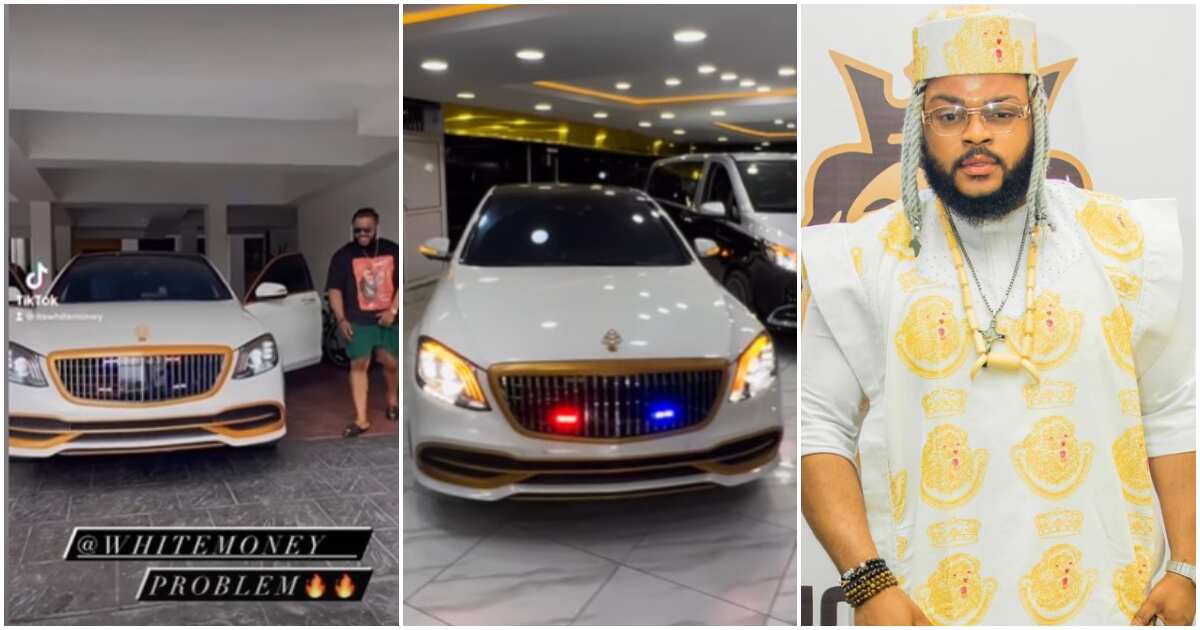 Video: Watch as Whitemoney shows of his newly acquired Maybach Benz