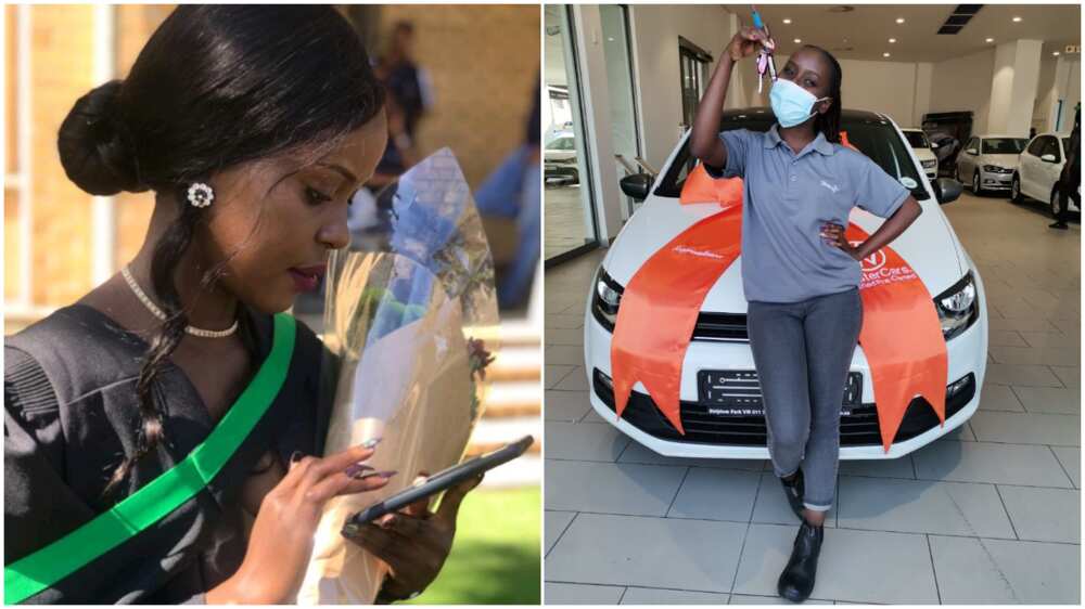 Young Lady Buys Her First Car, Appreciates Her Employer for Giving Her a Job  ▷ Legit.ng
