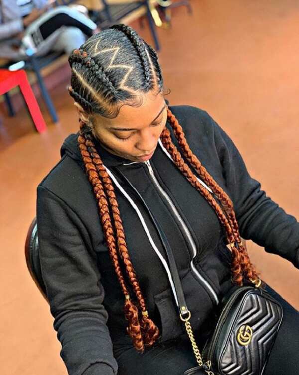 latest feed in braids styles