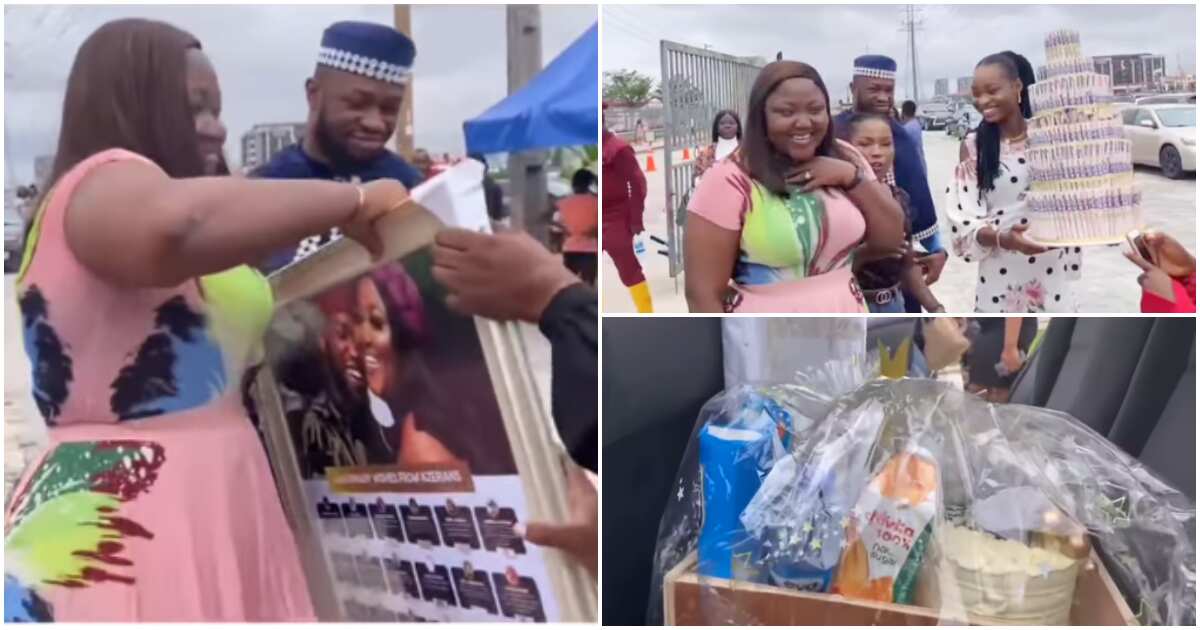 Actor Stan Nze and wife surprised by fans with mouth-watering gifts on 1st wedding anniversary (video)