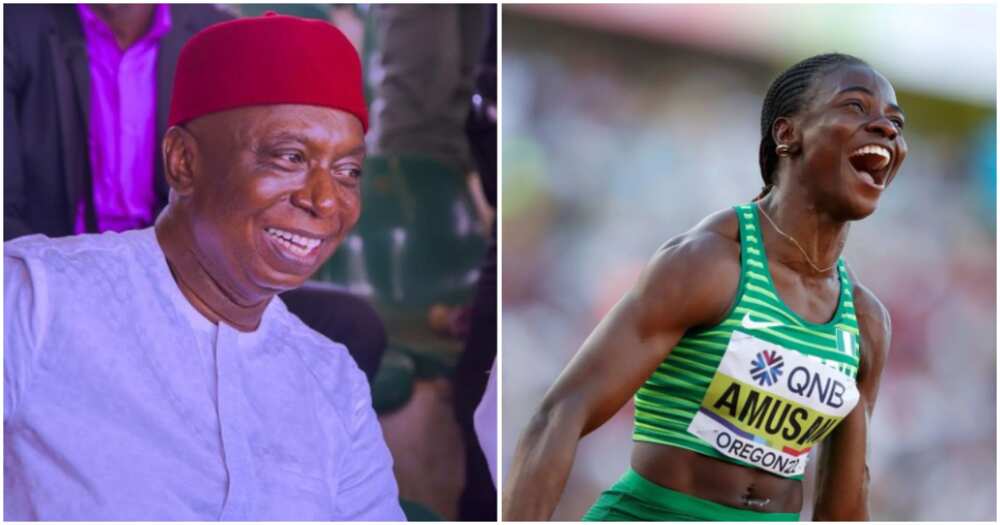 Photos of Ned Nwoko and Nigerian athlete Tobi Amusan