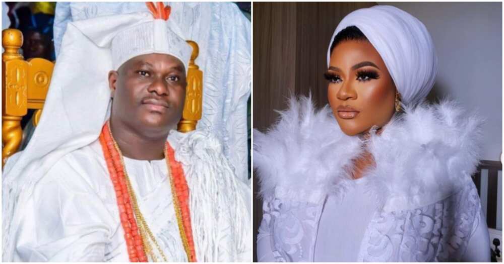 Photos of Ooni of Ife and Nkechi Blessing