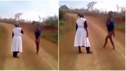 Disturbing video of daughter who allegedly flogged mum after pastor accused her of being a witch