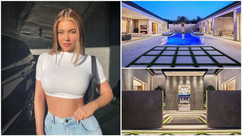 A collage of Kylie Jenner and snapshots of the new house. Photo sources: Instagram/TMZ