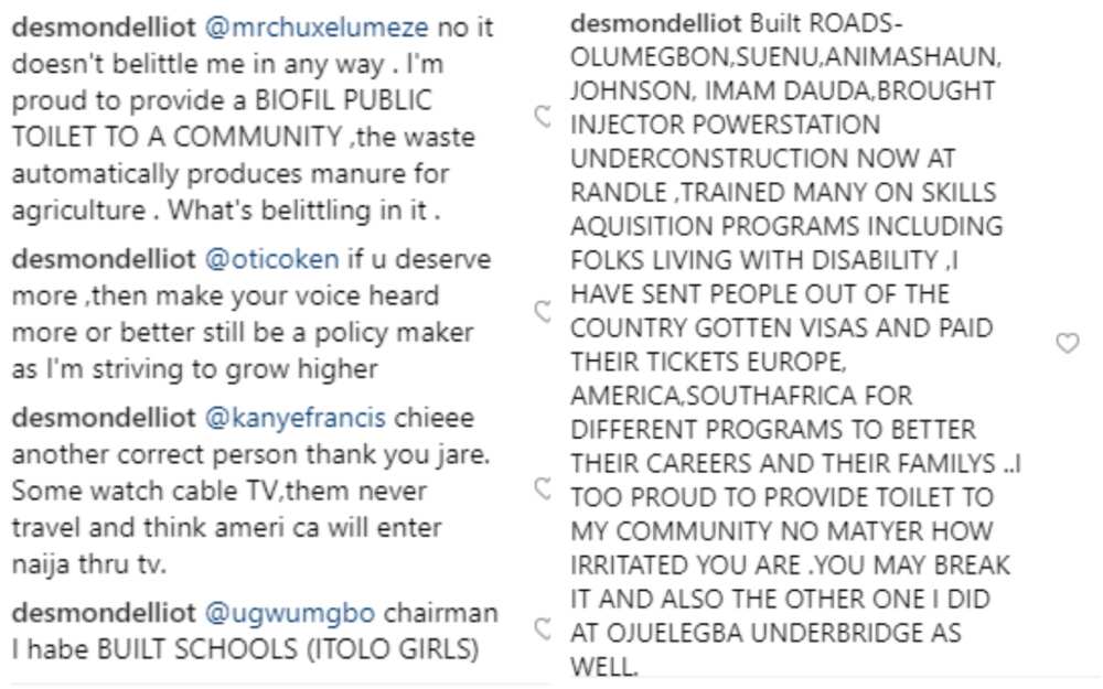 Nigerians come hard on Desmond Elliott for commissioning public toilet, he reacts