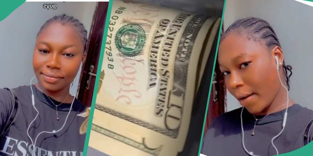 Nigerian lady changes dollars to naira
