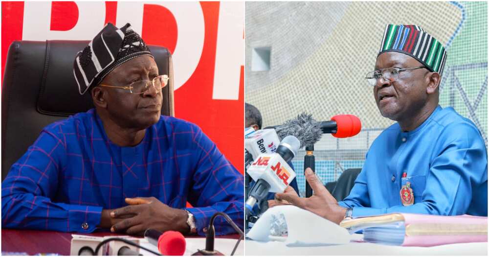 PDP crisis, Benue State Governor, Samuel Ortom, Senator Iyorchia Ayu PDP crisis, Benue State Governor, Samuel Ortom, Senator Iyorchia Ayu