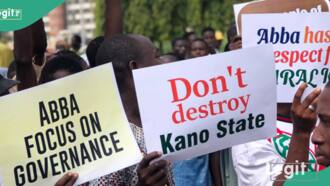 BREAKING: Protesters storm NASS, Aso Rock, over Kano emirate tussle, deliver message to Tinubu