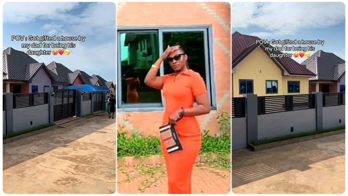 WATCH: Video of daughter who got house from Father without much excitement emerges