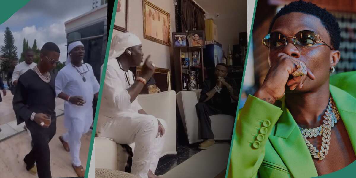 Sweet videos as KWAM 1 praises WizKid during visit to his Ijebu Ode’s home, promises to intoduce him to Awujale