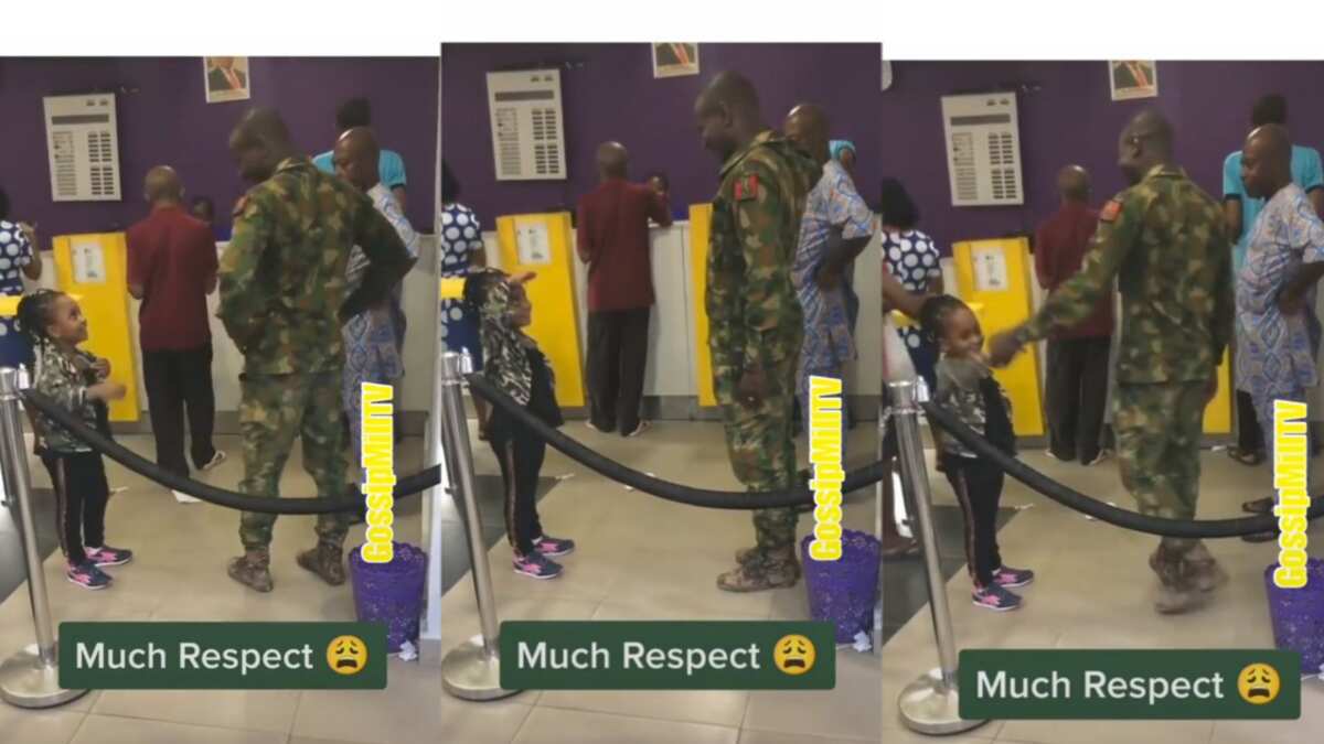 Watch the video of a young girl who boldly approached a soldier with a salute