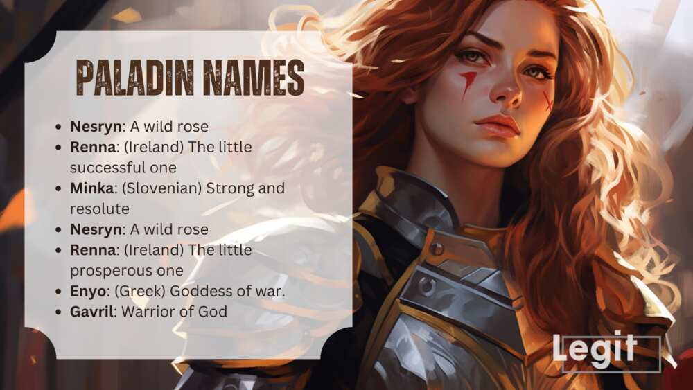 100+ awesome paladin names find a perfect name for your character L