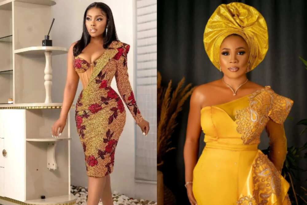 Latest Yellow Asoebi Styles 2022  Beautiful Yellow Lace Styles For Asoebi  2022 - Fashion - Nigeria