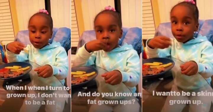 Little girl wants to be skinny, shades mum