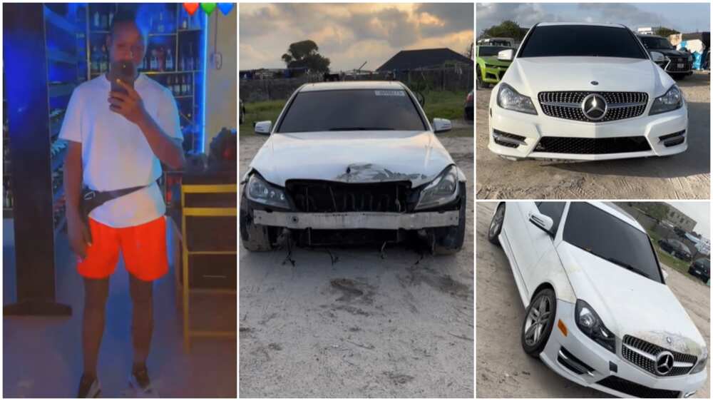 Importing cars to Nigeria/man repainted Benz.