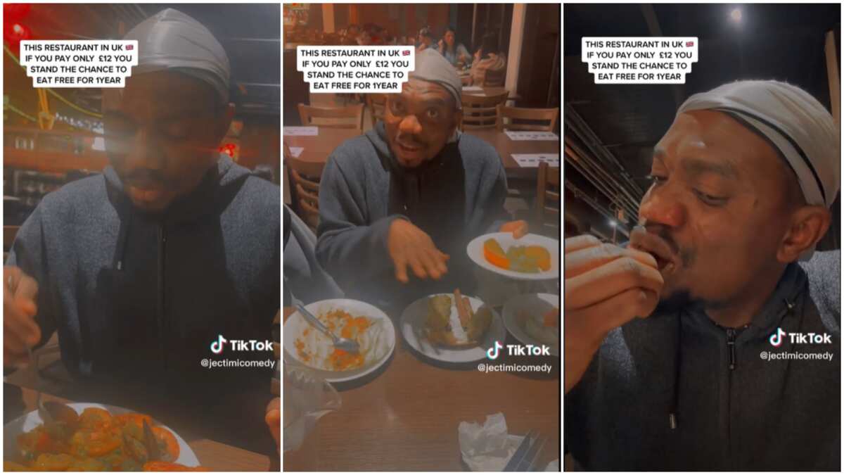 Man enters UK restaurant that offers free food if you can finish 4 plates at once