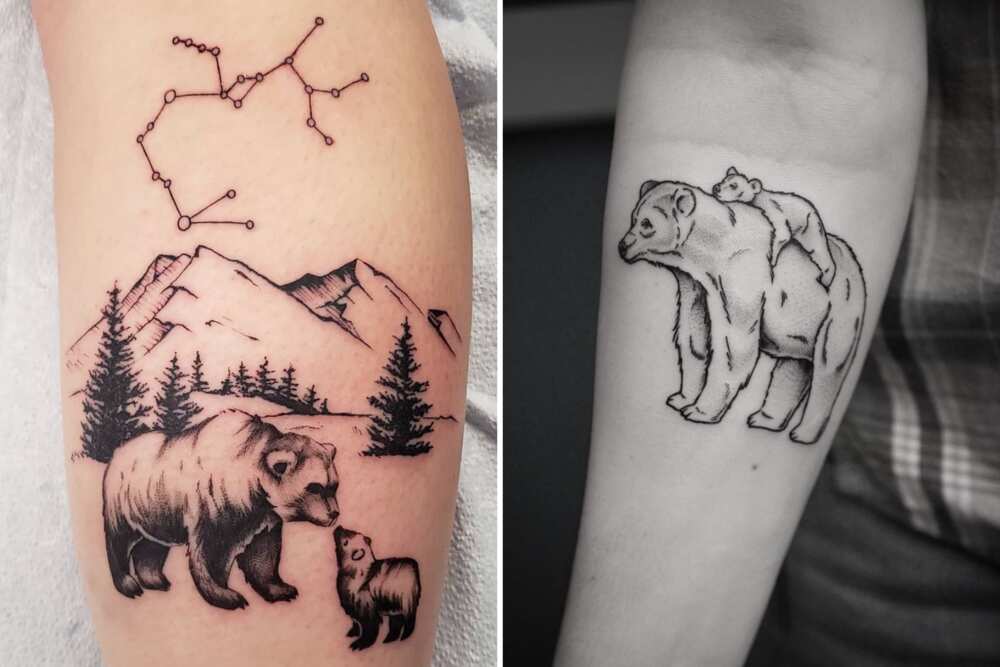 Mother and son matching tattoos