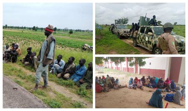 Children and wives of surrendered Boko Haram fighters