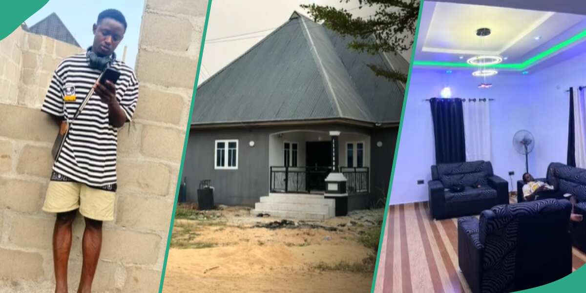 Watch the amazing video of this young man who build house with tall roof