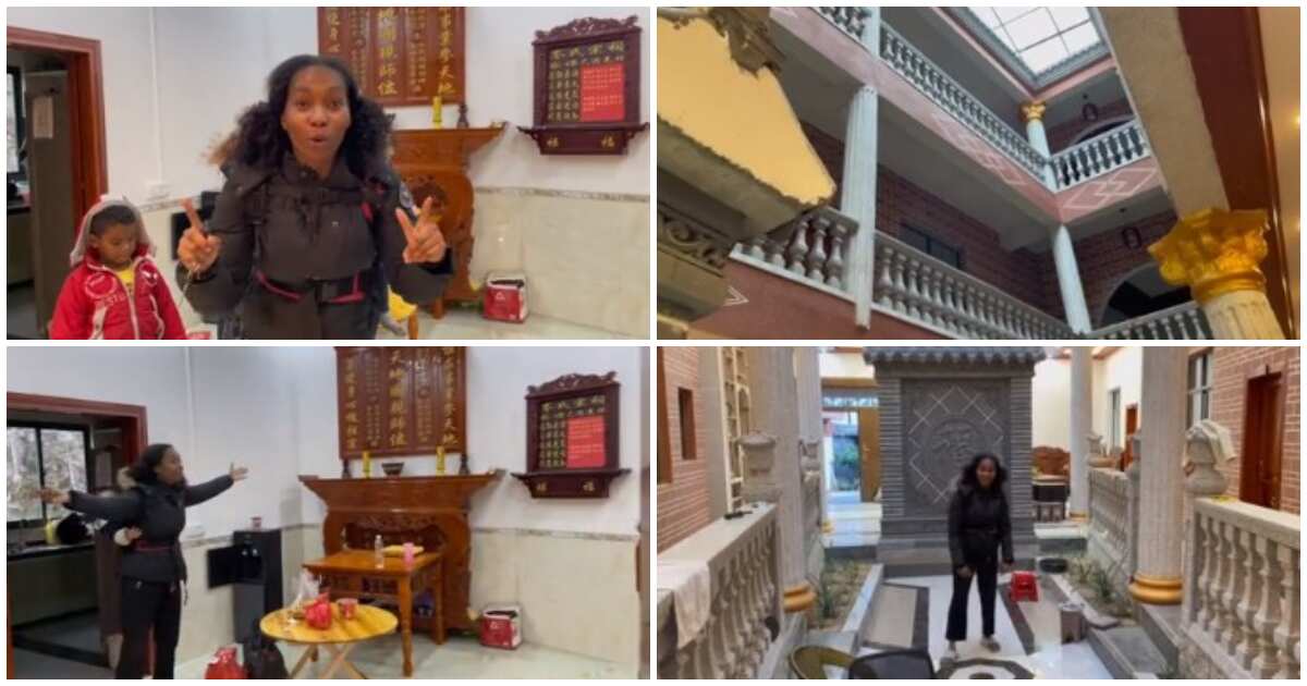 Joy as Nigerian lady acquires mansion in China, video of its interior amazes people