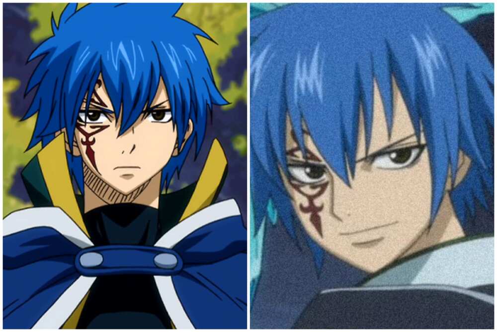 Blue-haired characters